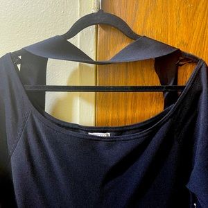 Eva Mendes Black Dress Size XL Rayon material. Thick dress. Mermaid hem dress